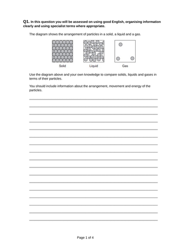 States of Matter for IGCSE Physics 0625 CIE Unit 2 | Teaching Resources