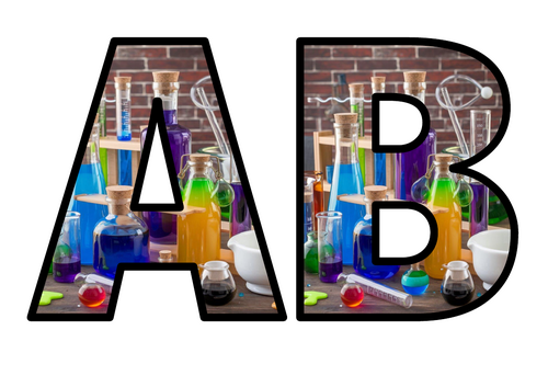 Potions Chemistry Science 2 Lettering Set Display Title Letters Numbers ...
