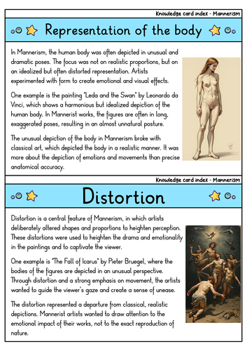 Mannerism - Flashcards | Art | Style | Key Artists & Influence ...