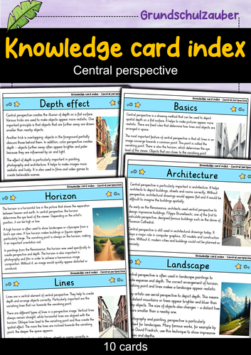 Central Perspective - Flashcards | Art | Techniques | Depth & Spatial ...