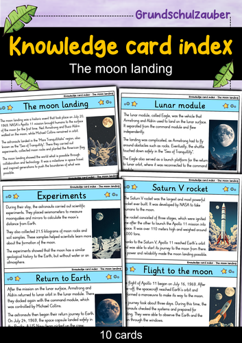 The Moon Landing - Flashcards | Space Exploration | Apollo 11 & Key ...