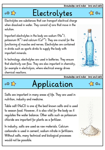 Ions and Salts - Flashcards | Chemistry | Formation, Properties ...