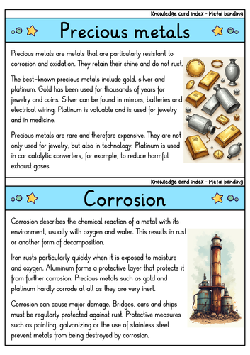 Metal Formation - Flashcards | Chemistry | Processes & Types of Metals ...