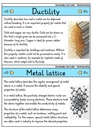 Metal Formation - Flashcards | Chemistry | Processes & Types of Metals ...