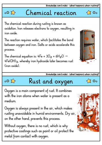 Rusting - Flashcards | Chemistry | Oxidation, Corrosion & Prevention ...