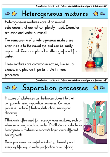 Substances - Flashcards | Chemistry | Types, Separation Methods ...