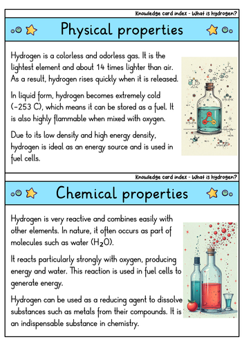 What is Hydrogen? - Flashcards | Chemistry | Properties, Uses ...