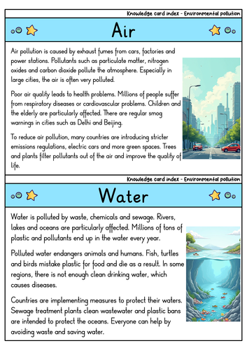 Environmental Pollution - Flashcards | Geography | Types, Causes ...