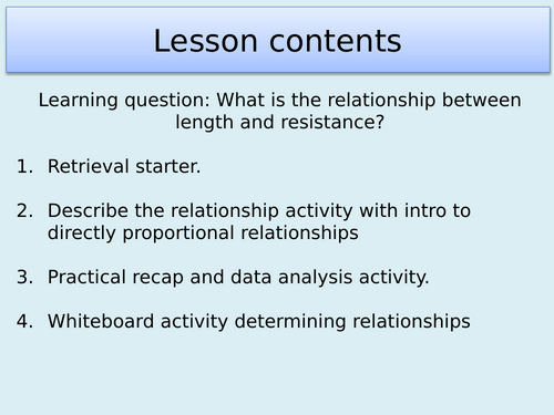 AQA P4.3 Required practical 3  (2 Part Lesson)