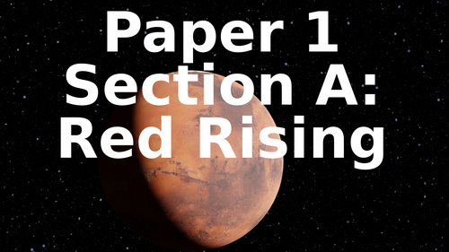 Language Paper 1 Section A - Red Rising by Pierce Brown