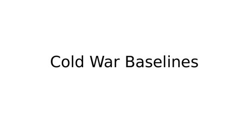GCSE Edexcel Cold War Baseline Tests