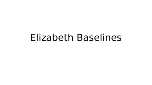 GCSE Edexcel Elizabethan England Baseline Tests