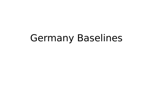 GCSE Edexcel Weimar Germany Baseline Tests