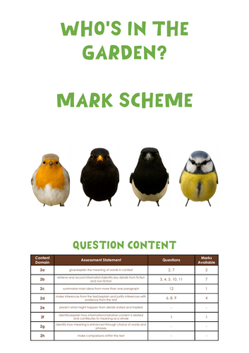 Who’s in the Garden? – KS2 Reading Text & Mini Test