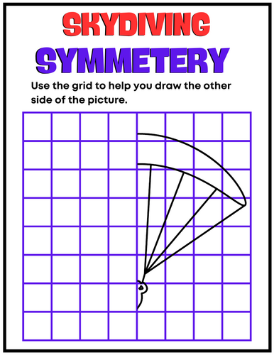 Skydiving Lines of Symmetry – Drawing Reflection Practice | Geometry ...