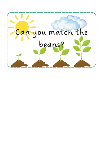 Growing / Plants - Bean count and match