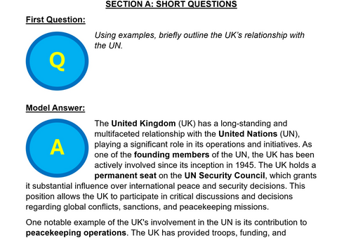 WJEC AS/A Level Politics Model Answers - Full Papers - Paper 1 - 2022 ...
