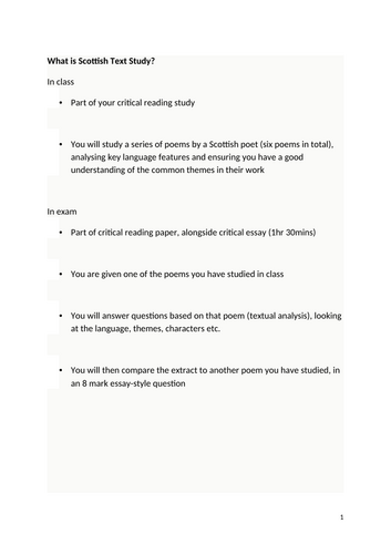Carol Ann Duffy 'Havisham' resources for N5-Higher English Scottish Set ...