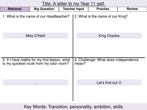 Y7 PSHE- HT1- Independence and Aspirations