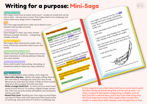 Writing for a Purpose: Mini-Saga KS2+