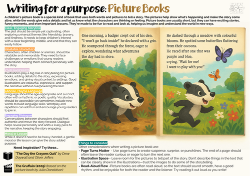 Writing for a Purpose: Picture Book KS2+