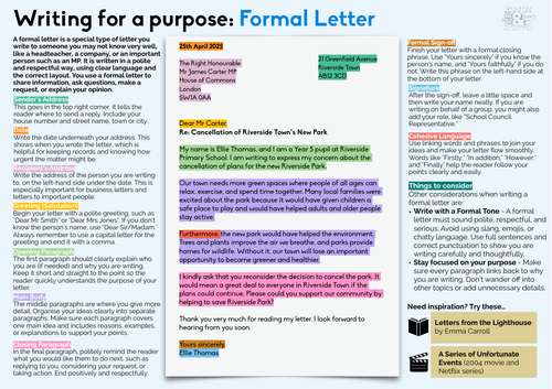 Writing for a Purpose: Formal Letter KS2+