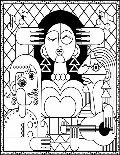 Picasso Cubism Coloring Pages