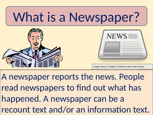 Newspaper Report Example WAGOLL | Teaching Resources