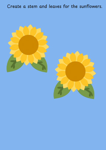 Sunflower finemotor patterns and playdough mats