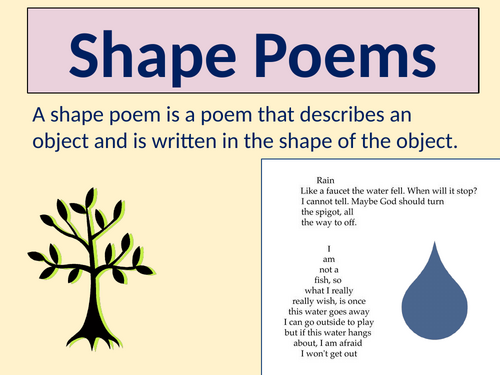 Examples of Shape Poems | Teaching Resources