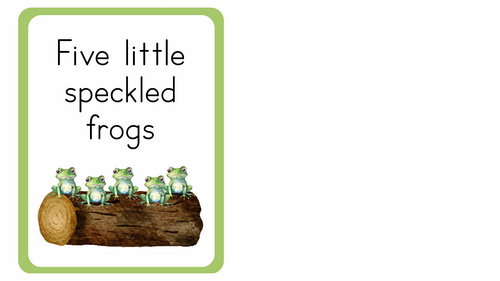 Five little speckled frogs