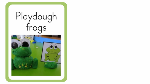 Playdough frogs