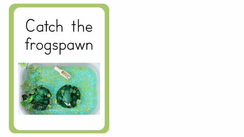 Catch the frogspawn- messy play
