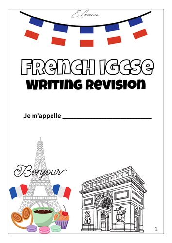 iGCSE French writing revision booklet