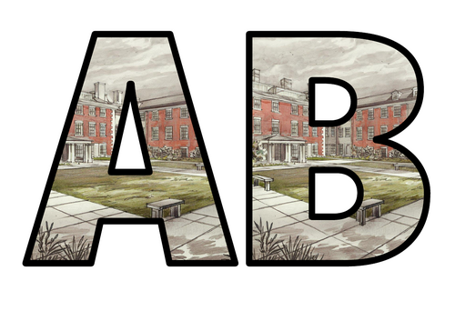 Good Will Hunting Harvard campus Lettering Set Display Title Letters ...