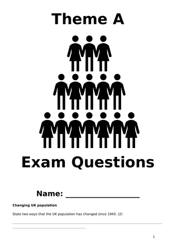 Edexcel Citizenship Theme A Exam Questions Booklet