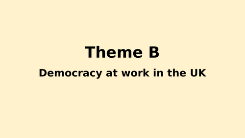 Edexcel Citizenship Theme B Revision Slides