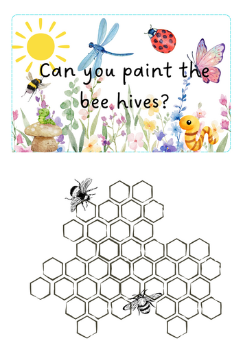 Minibeasts - Bee hive prints