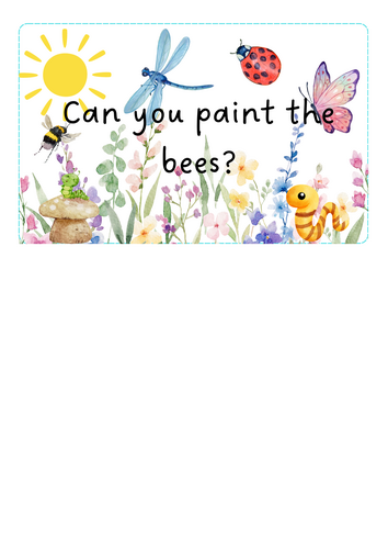 Minibeasts - Paint the bees