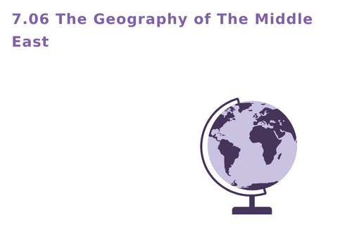 Y7 Middle East: Teacher's Subject Knowledge
