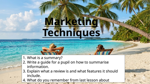Travel Writing - Marketing Techniques