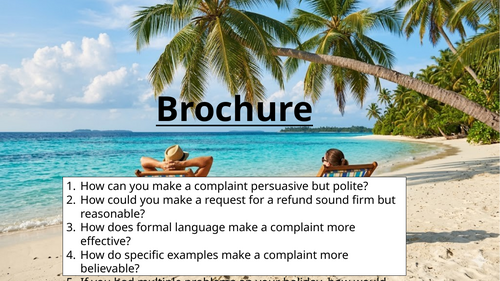 Travel Writing  - Creating A Brochure Lanzarote