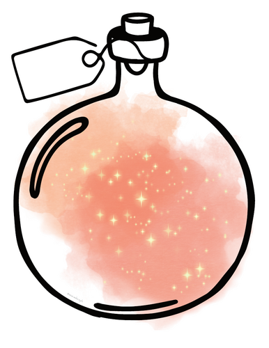 Potion bottles with labels template