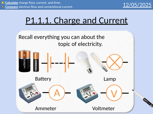 OCR AAQ in Applied Science: P1.1.1. Charge and current