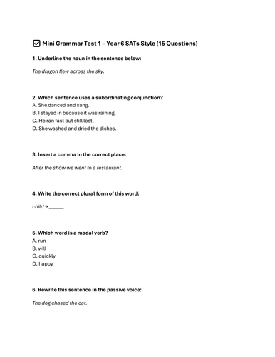 10 mini GPS tests with answers