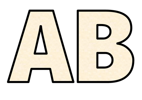 Parchment Paper Texture Color Beige Lettering Set Display Title Letters ...