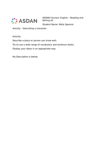 ASDAN English Short Course - R&W - A1