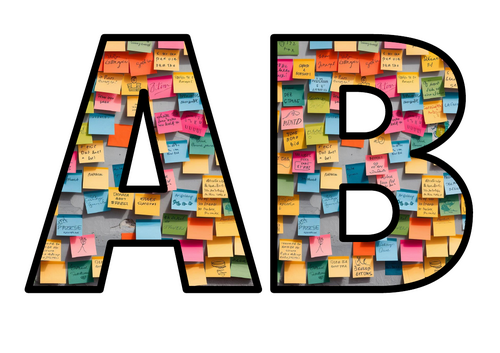 Post It Notes Reminders Lettering Set Display Title Letters Numbers ...
