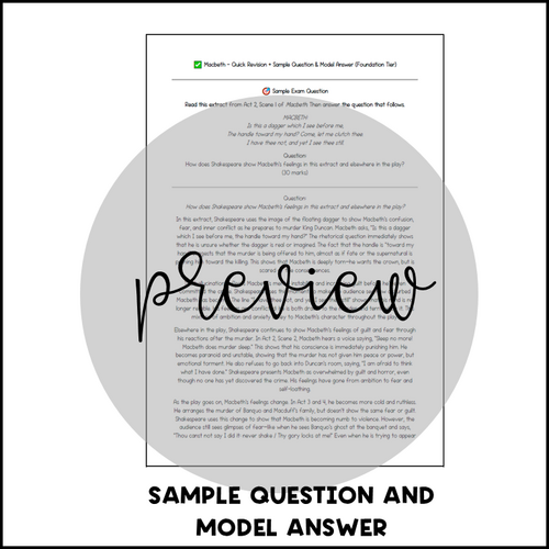 Macbeth GCSE Revision Guide | Last-Minute Study Booklet for English ...