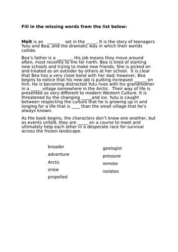 Empathy Writing based on Melt by Ele Fountain